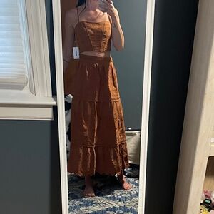 Rust Skirt Set